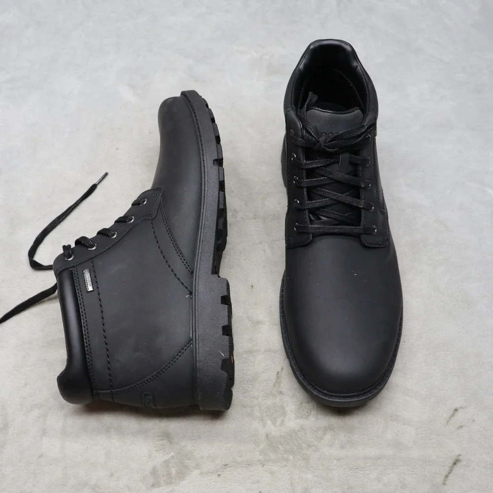 Rockport Mens 13M Chukka Boots Black Storm Surge Slip Resistant Waterproof NEW